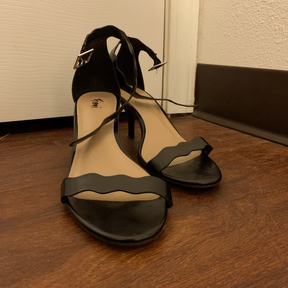 Black, Classic with an Edge, Low Strappy Heels